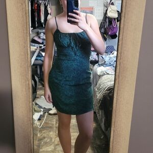 Green Mini Dress Elegant Green Dress